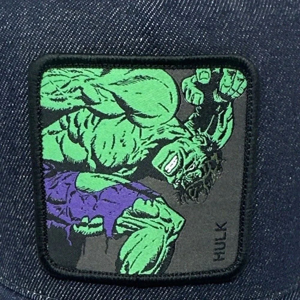 Capslab Marvel Incredible Hulk Trucker Hat Denim Mesh Snapback Cap NWT
